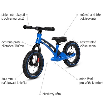 Micro Balance Bike DeLuxe Blue lehké odrážedlo pro děti
