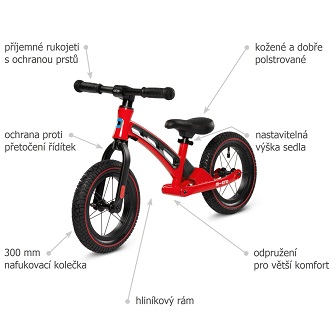Micro Balance Bike DeLuxe Red lehké odrážedlo pro děti