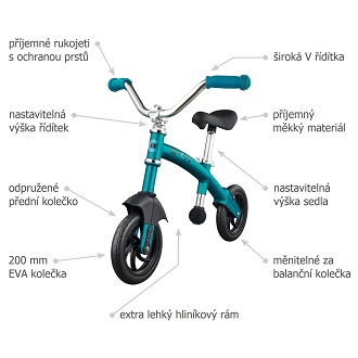 Micro G-Bike Chopper DeLuxe modré odrážedlo pro děti